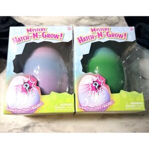 NEW SEALED 2 Mystery Hatch-N-Grow Egg Blue Purple & Green (2829)